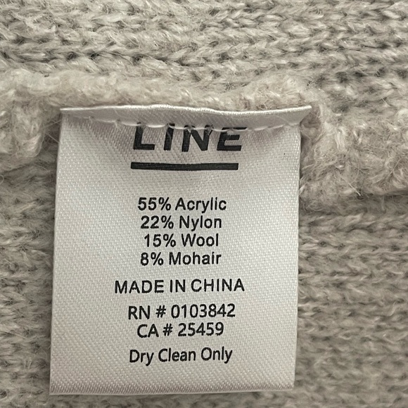 LINE the Label Small Ash Feather Vest Wool/Mohair Blend Cozy Cardigan duster - Picture 5 of 5